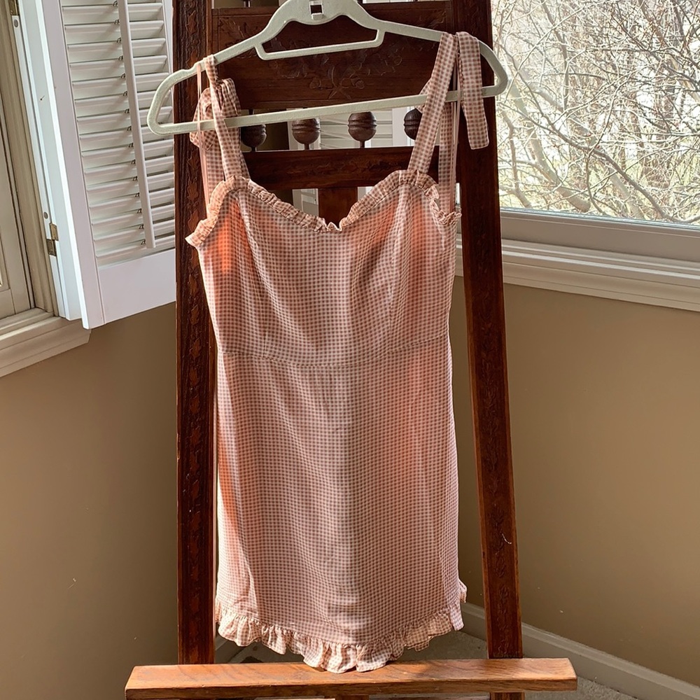 Pale pink checkered Dress